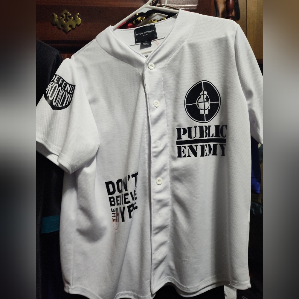 White Public Enemy Logo T-Shirt